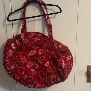 Vera Bradley Red Paisley Travel Bag